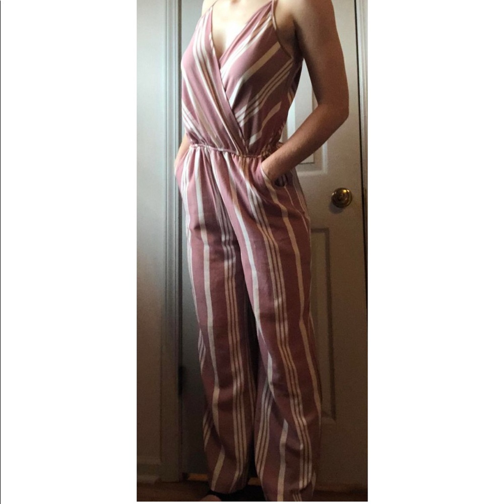 Ci Sono Stripped Jumpsuit